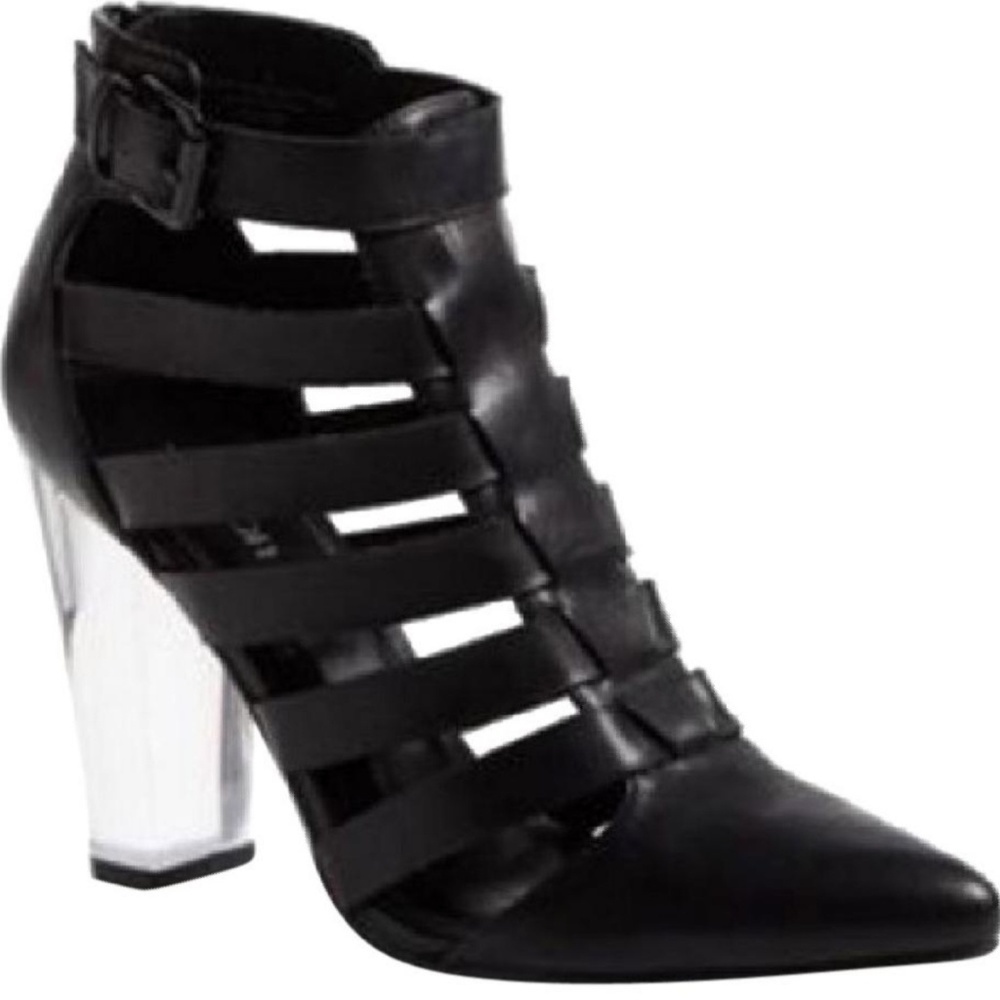 Tildon - Black Cage &‎ Lucite Heels